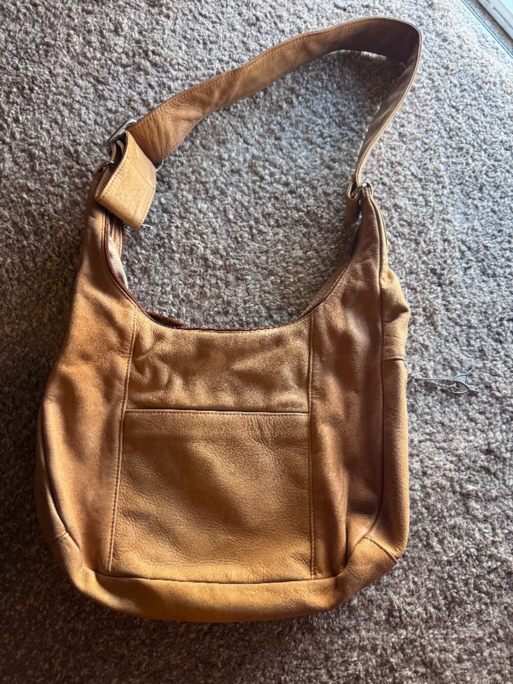 Coronado Leather CCW Concealed Carry Purse Hobo Handbag Brown USA With Key